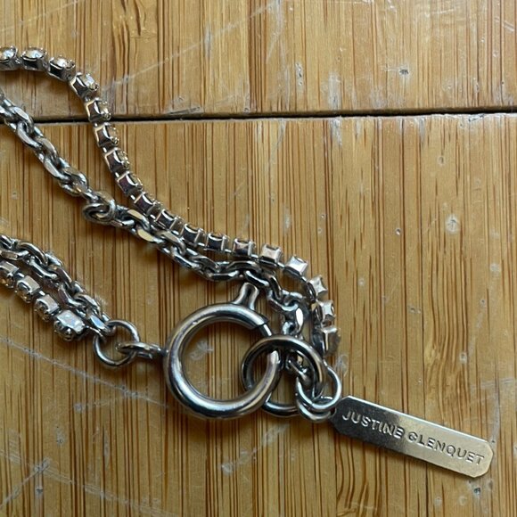 JUSTINE CLENQUET "Laura" Silver and Pearl Necklace - Picture 5 of 8